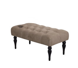 Atelier Del Sofa Banco de Terciopelo Marrón 92x48x43 cm